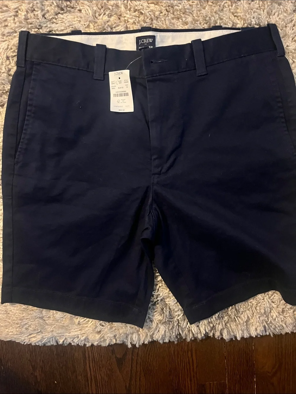 J. Crew Men's Flat Front Chino Shorts in Navy and Slate